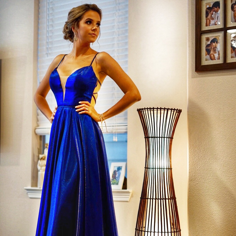 Navy Blue Formal Dress - La Femme